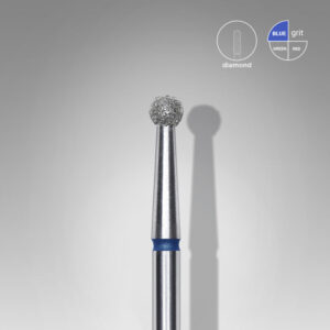Diamond Εργαλείο τροχού nail drill bit, "ball", blue, head diameter 2.7 mm