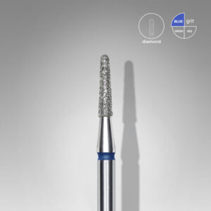 Staleks Εργαλείο τροχού Diamond Nail Drill Bit, "Frustum", Blue, Head Diameter 1.8 Mm, Working Part 8 Mm
