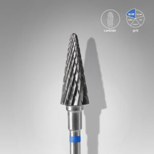 Staleks Εργαλείο τροχού Carbide nail drill bit, “cone” blue, head(716014)