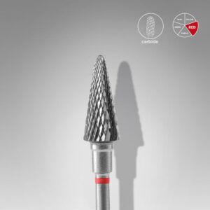 Staleks Εργαλείο τροχού Carbide nail drill bit, “cone” red,(716114)